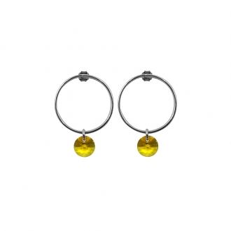 Boucles d'oreilles Alice Indicolite cristal jaune BO-ALICE-259