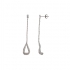 Boucles d'oreilles longues Carador en or blanc 750/000 et diamants 0,070 cts