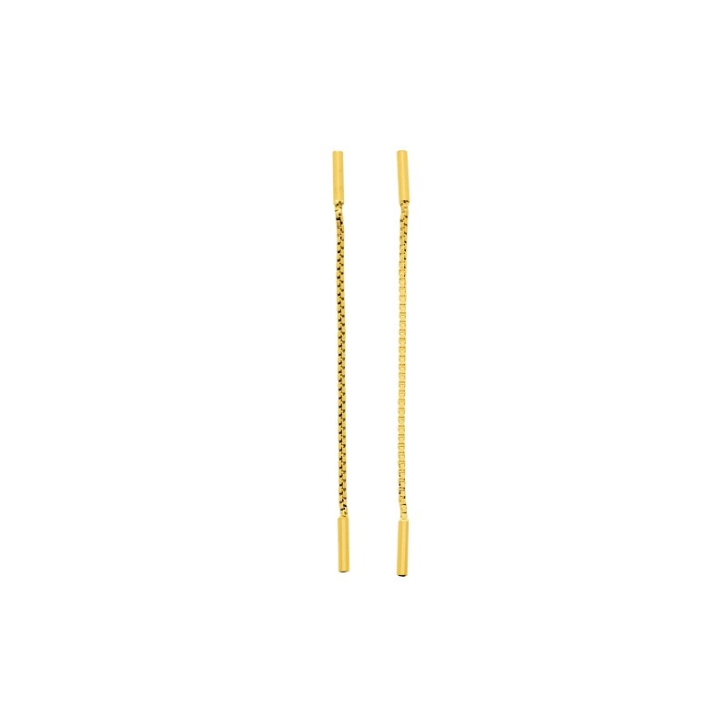 Boucles d'oreilles pendantes en or jaune 750/000 CARADOR