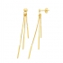 Boucles d'oreilles triple pendantes en or jaune 750/000 CARADOR