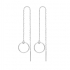 Boucles d'oreilles traversantes pendantes  en or blanc 750/000 et diamant CARADOR