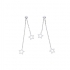 Boucles d'oreilles pendantes étoiles en or blanc 750/000 CARADOR