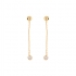 Boucles d'oreilles Carador chaine oxyde de zirconium en or 750/000