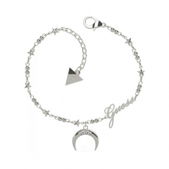 Bracelet Get Lucky lune Guess en acier argenté UBB29009-S