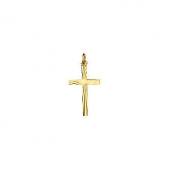 Pendentif Carador Croix ciselée en or jaune 750/000