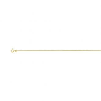 Collier CARADOR maille gourmette diamantée en or jaune 750/000, 40 cm
