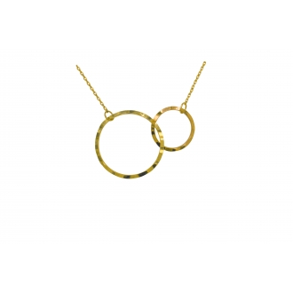 Collier CARADOR Or jaune et rose 375/000 Anneaux