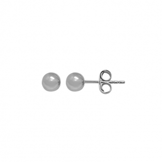 Boucles d'oreilles Carador boules 7 mm en or blanc 375/000