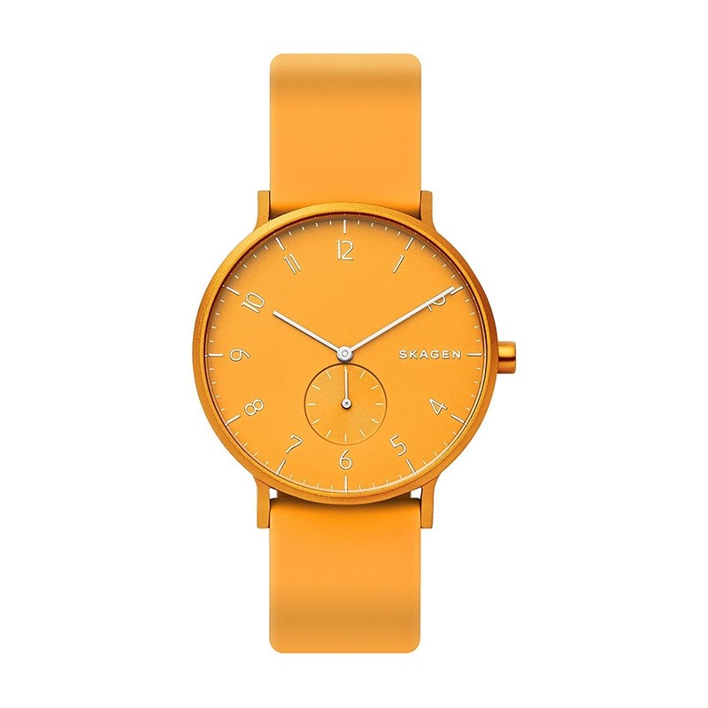 Montre Aaren Kulor Skagen silicone jaune SKW6510