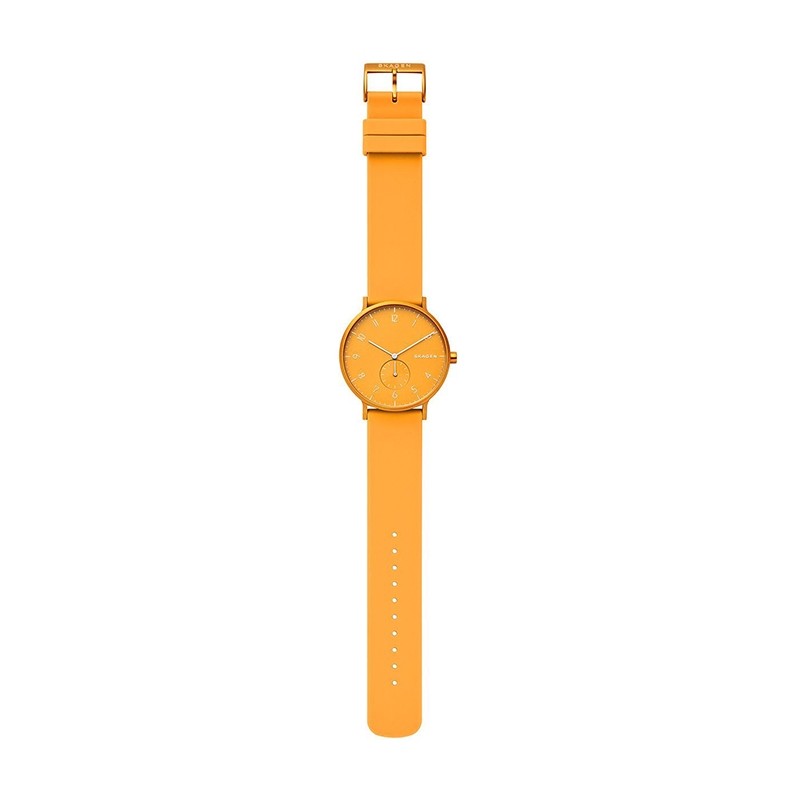 Montre Aaren Kulor Skagen silicone jaune SKW6510