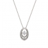 Collier spirales Carador en or blanc 375/000 et oxydes de zirconium