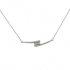 Collier Finesse Carador en or blanc 375/000 et oxydes de zirconium