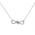 Collier Infini Carador en or blanc 375/000 et oxydes de zirconium