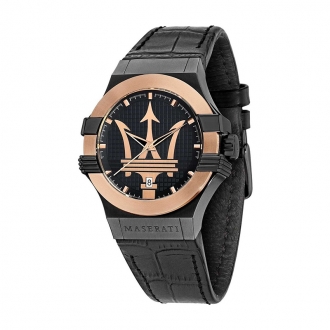 Montre Potensa Maserati homme cuir noir R8851108032