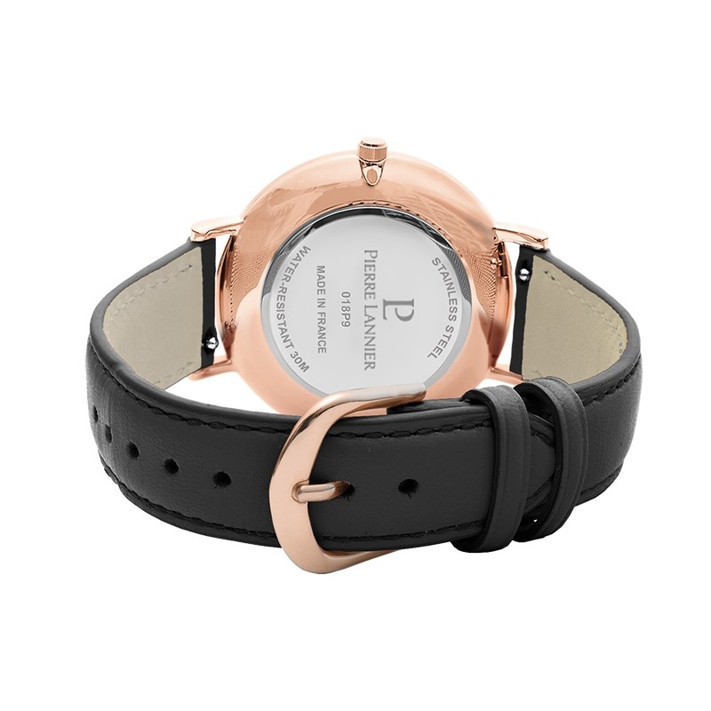 Montre Nature Pierre Lannier cuir noir 018P993