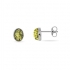 boucles d'oreilles cabochon d'ambre verte Carador en argent 925/000