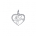 Pendentif CARADOR argent 925/000 cœur inscription "Je t'aime"