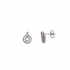 Boucles d'oreilles cercles Carador en argent 925/000 et zircons