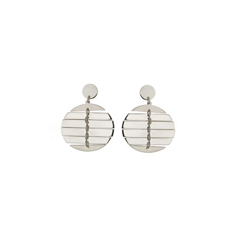 Boucles d'oreilles pendantes disque Carador en argent 925/000 