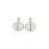 Boucles d'oreilles pendantes disque Carador en argent 925/000 