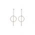 Boucles d'oreilles pendantes cercle Carador en argent 925/000 