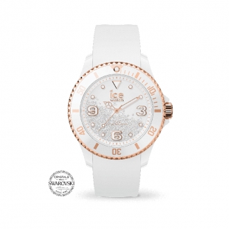 Montre ICE-WATCH ICE Crystal White Rose-Gold Smooth MEDIUM 017248