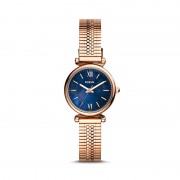 Montre Femme Fossil Mini Carlie acier doré rose ES4693 Montre Femme Fossil Mini Carlie acier doré rose ES4693