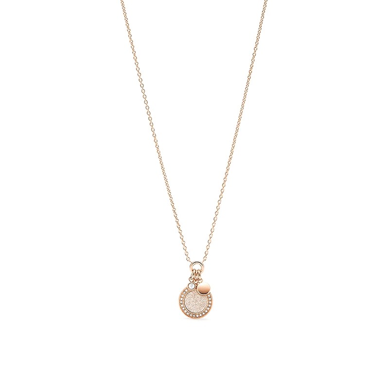 collier femme Fossil collection Classics acier doré rose JF03265791