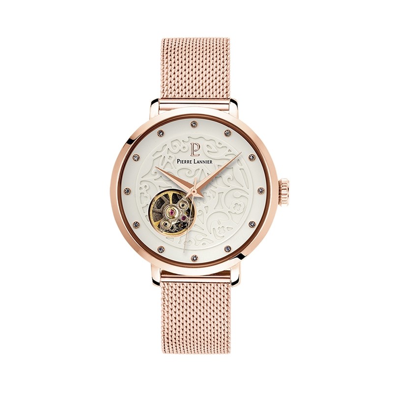 Montre femme Pierre Lannier Eolia automatic acier doré rose 310F908