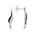 Boucles d'oreilles Carador pendantes argent 925/000 et zircons bicolores RES00408