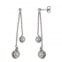 Boucles d'oreilles pendantes boules Carador en argent 925/000 