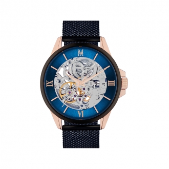 Montre Montignac collection S Automatique acier bleu MOW005