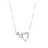 Collier Infinity Heart Swarovski en métal doré rose 5518865