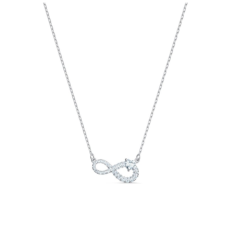 Collier Infinity Swarovski en métal argenté 5520576