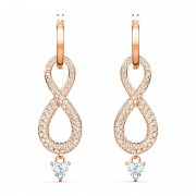 Boucles d'oreilles Infinity Swarovski en métal doré rose 5512625 Boucles d'oreilles Infinity Swarovski en métal doré rose 5512625