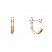 Boucles d'oreilles Infinity Swarovski en métal doré rose 5512625 Boucles d'oreilles Infinity Swarovski en métal doré rose 5512625