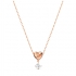 Collier Lifelong Heart Swarovski métal doré rose 5516542