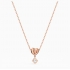 Collier Lifelong Heart Swarovski métal doré rose 5516542