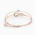 Bracelet-jonc Infinity Swarovski en métal doré rose 5518871