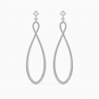 Boucles d'oreilles Infinity Swarovski en métal argenté 5518878