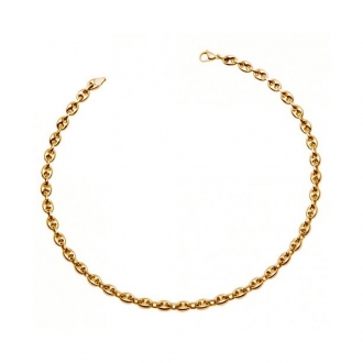 collier grain de café Phebus en acier plaqué or 75-0124