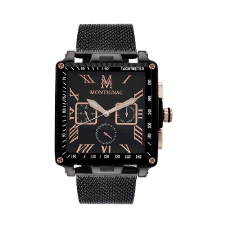 Montre Collection C Chrono Montignac acier noir MOW145