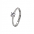 Bague solitaire Carador en argent 925/000 et oxyde de zirconium