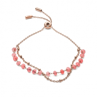 Bracelet chaine Modern Meadows Fossil en quartz rose JF03534791