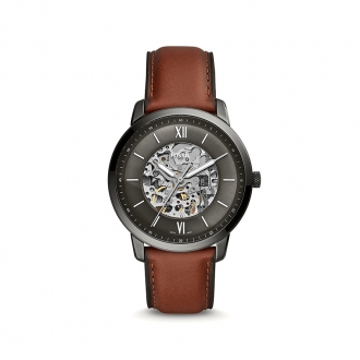 Montre Fossil Automatic Neutra en cuir couleur ambre