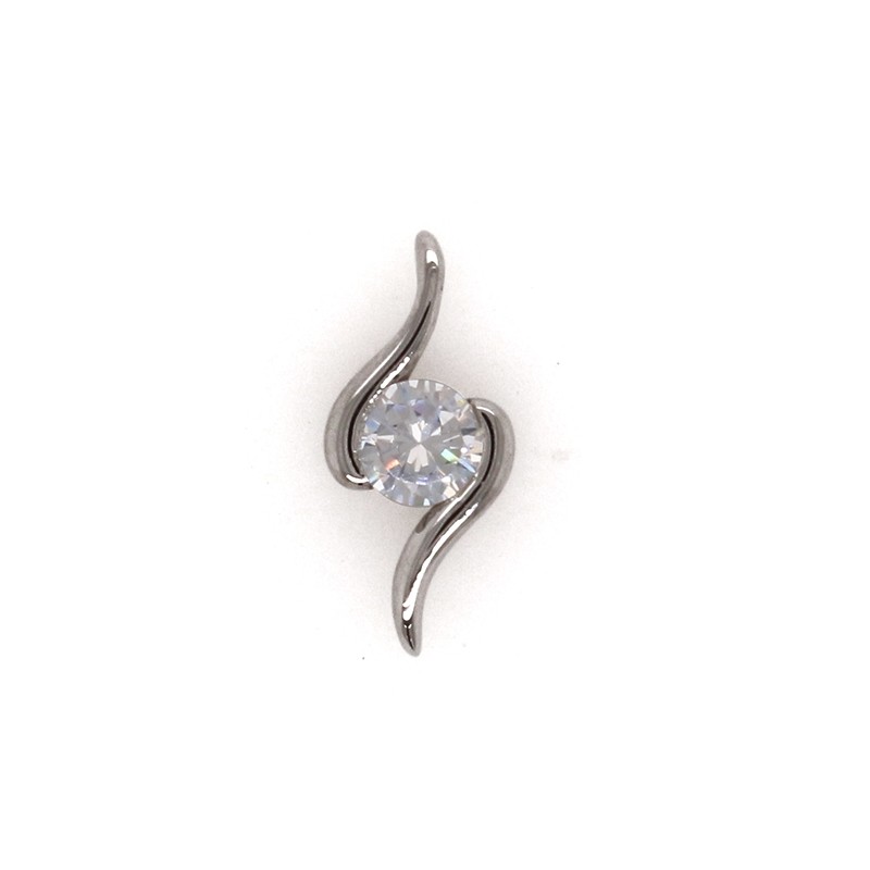 Pendentif solitaire oxyde de zirconium en argent 2033C 