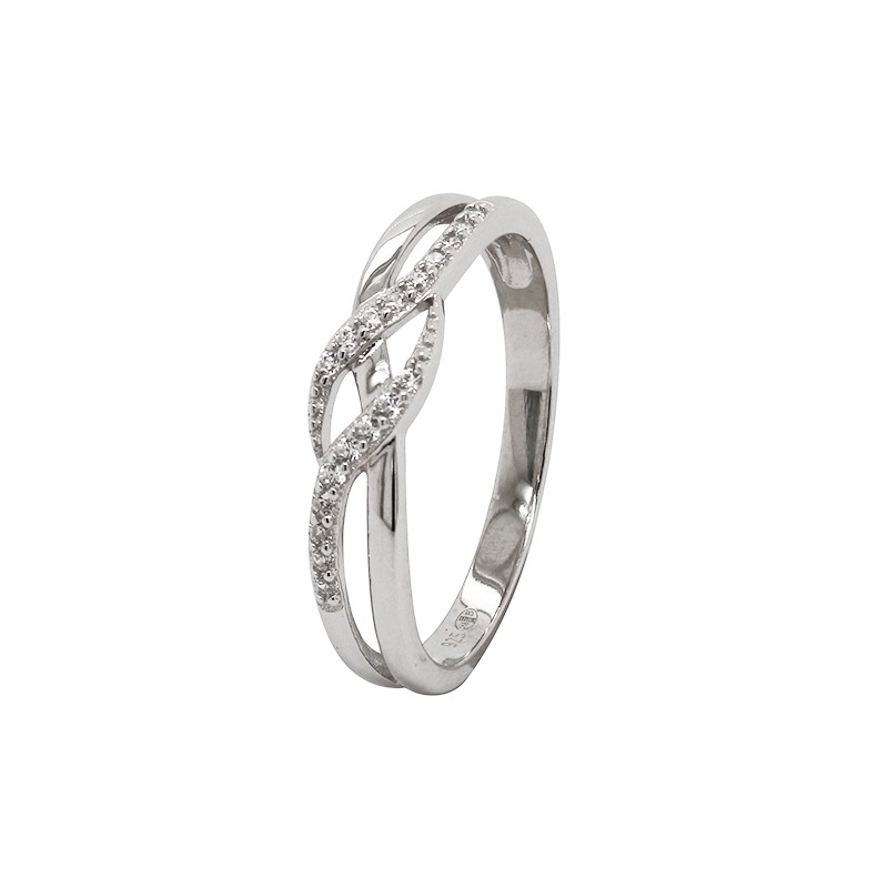 Bague solitaire oxydes de zirconium 