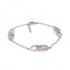 Bracelet en argent aux formes allongées et entrelacées JBR9171