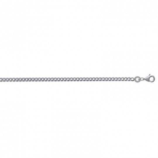 Collier Tour De Cou En Inox – Gourmette Grosses Mailles 2x2 Cm, Gris Argent, 42 Cm