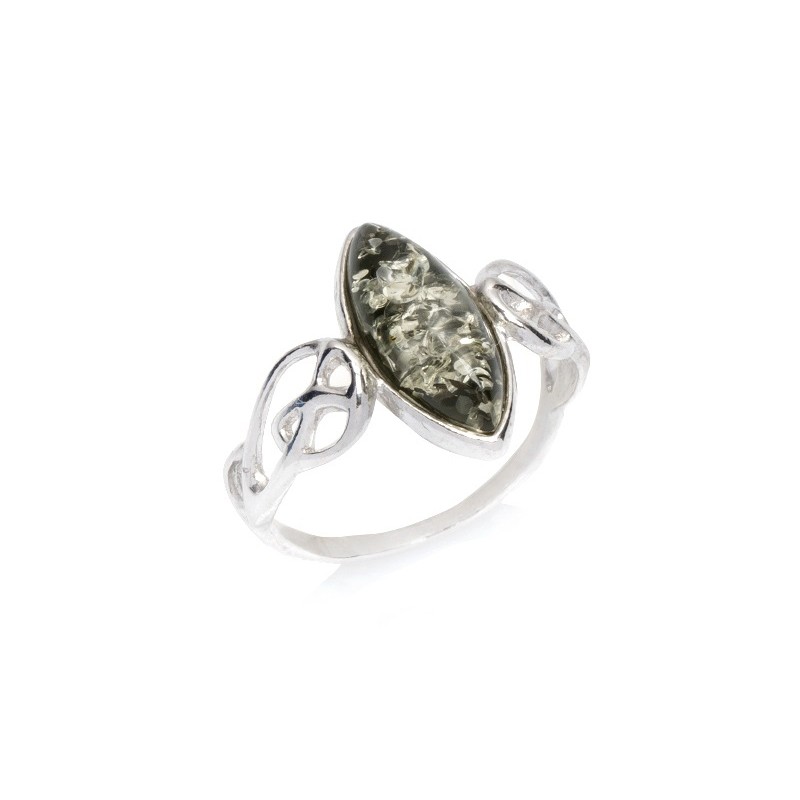 Bague en ambre verte Carador en argent 925/000 - AJP3VR